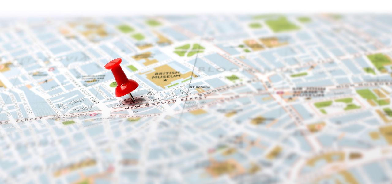 map with pin